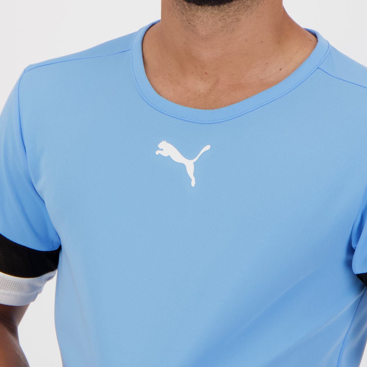 Camisa Puma Teamrise Azul e Preta Azul 4