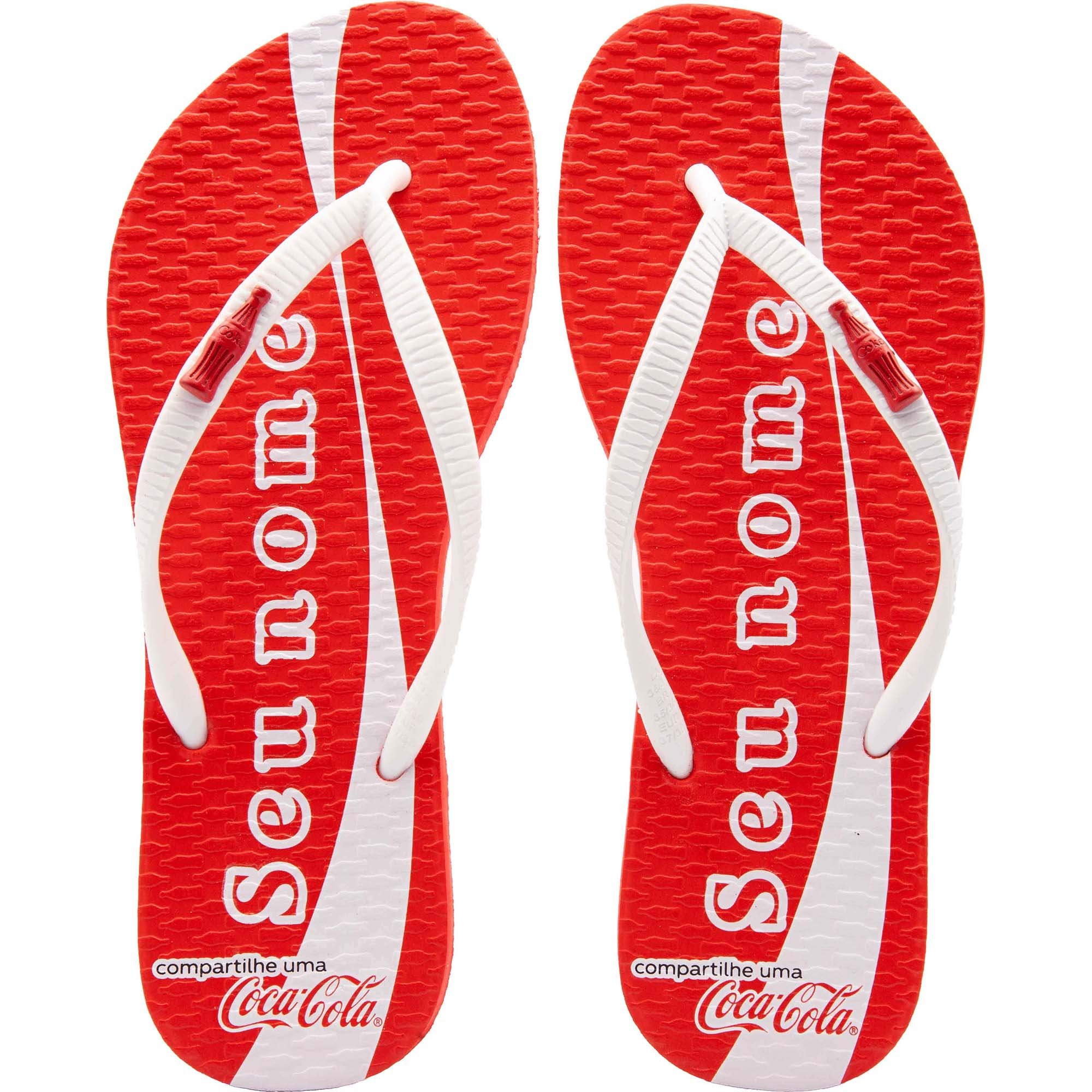 Chinelo Coca Cola Share A Coke Feminino Vermelho Vermelho 5