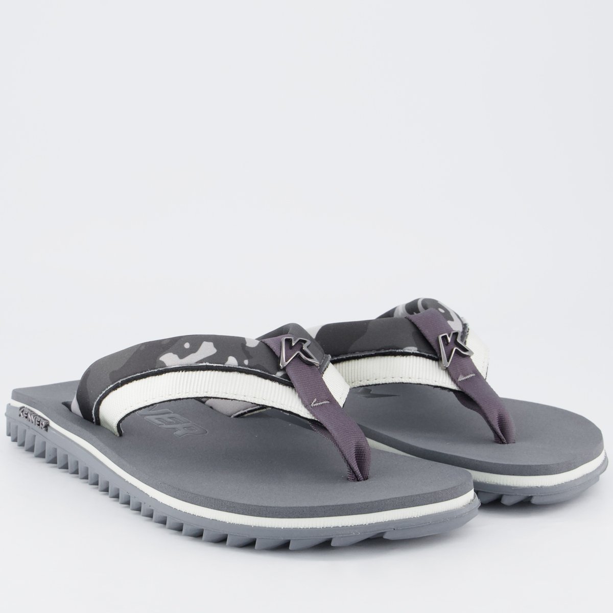 Chinelo Kenner Kivah Colors Cinza Cinza 3