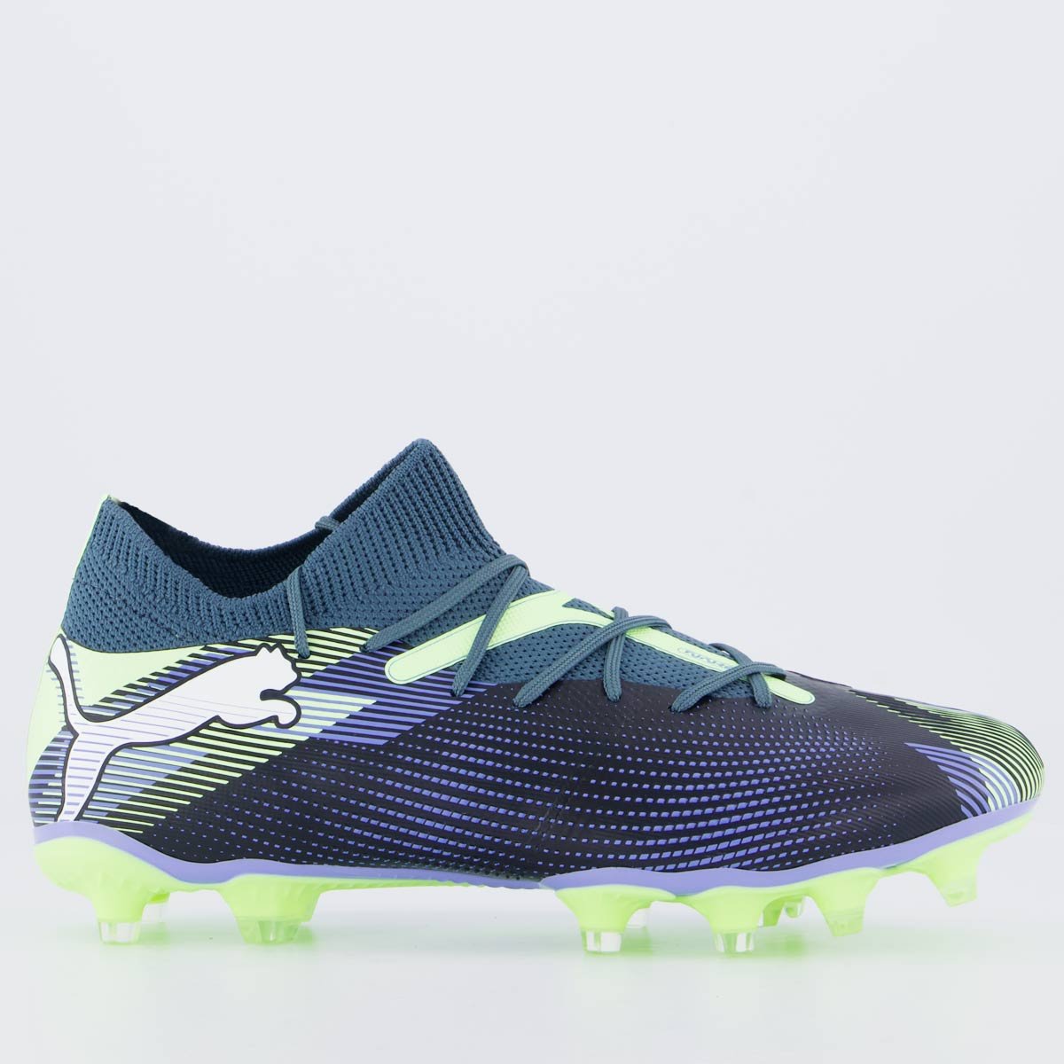 Chuteira Puma Future 7 Match Campo Verde e Azul