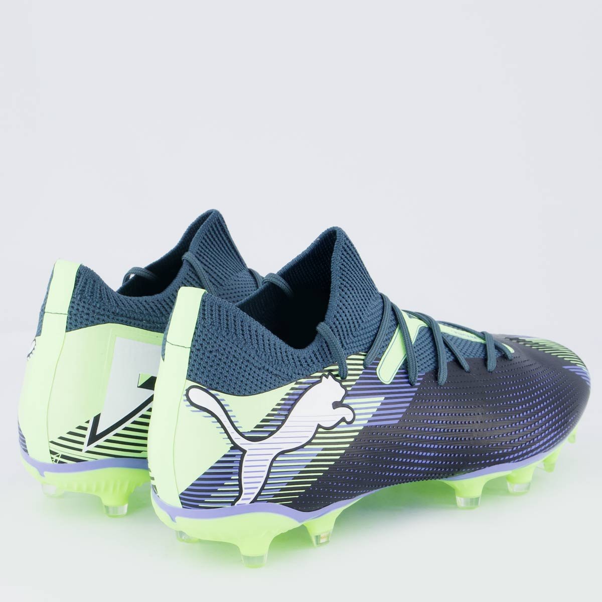 Chuteira Puma Future 7 Match Campo Verde e Azul Verde 3