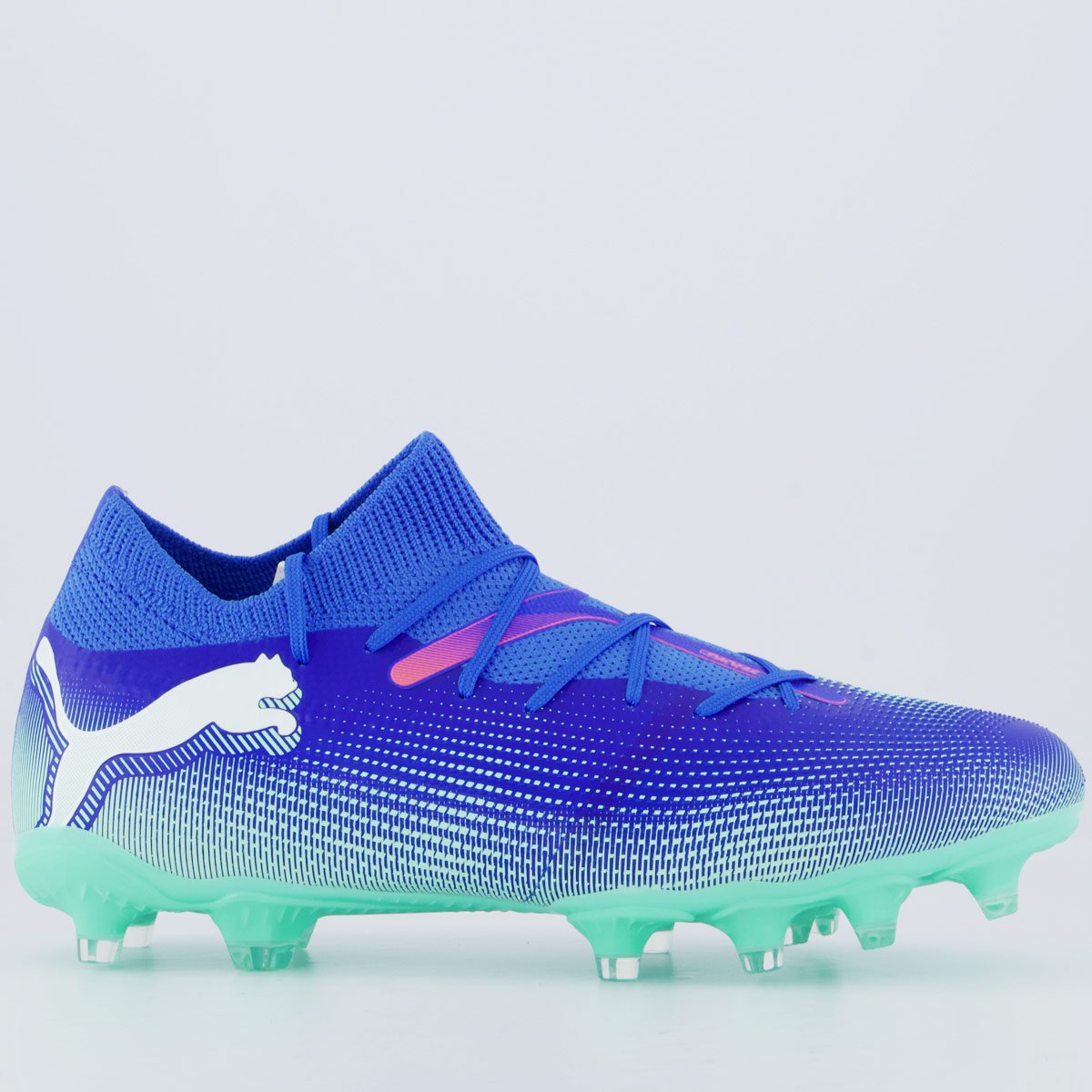 Chuteira Puma Future 7 Match Campo Azul e Branca