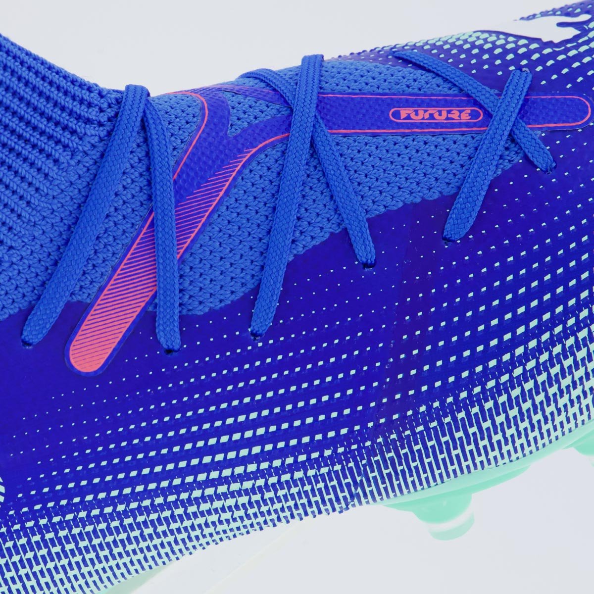Chuteira Puma Future 7 Match Campo Azul e Branca Azul 7