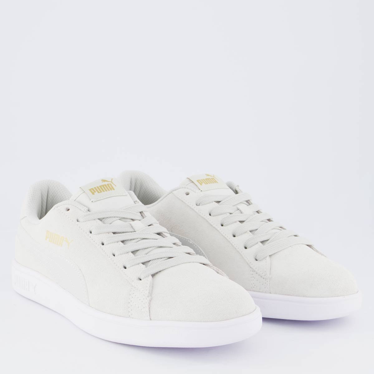 Tênis Puma Smash V3 BDP Cinza Claro Bege 2