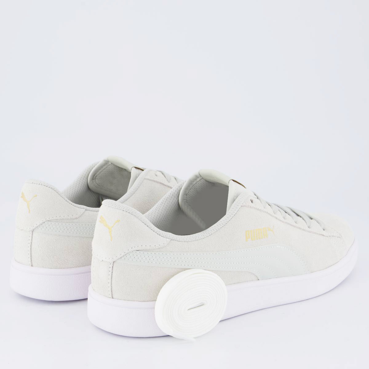 Tênis Puma Smash V3 BDP Cinza Claro Bege 3