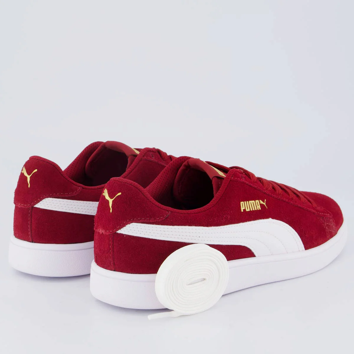 Tênis Puma Smash V3 BDP Feminino Bordô Vermelho 3