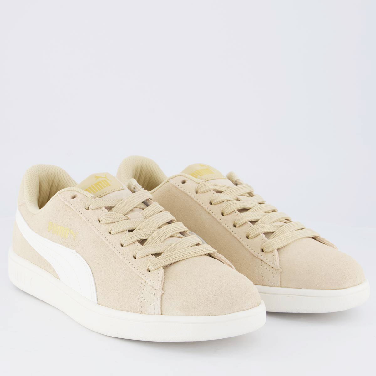 Tênis Puma Smash V3 BDP Feminino Bege e Branco Bege 2