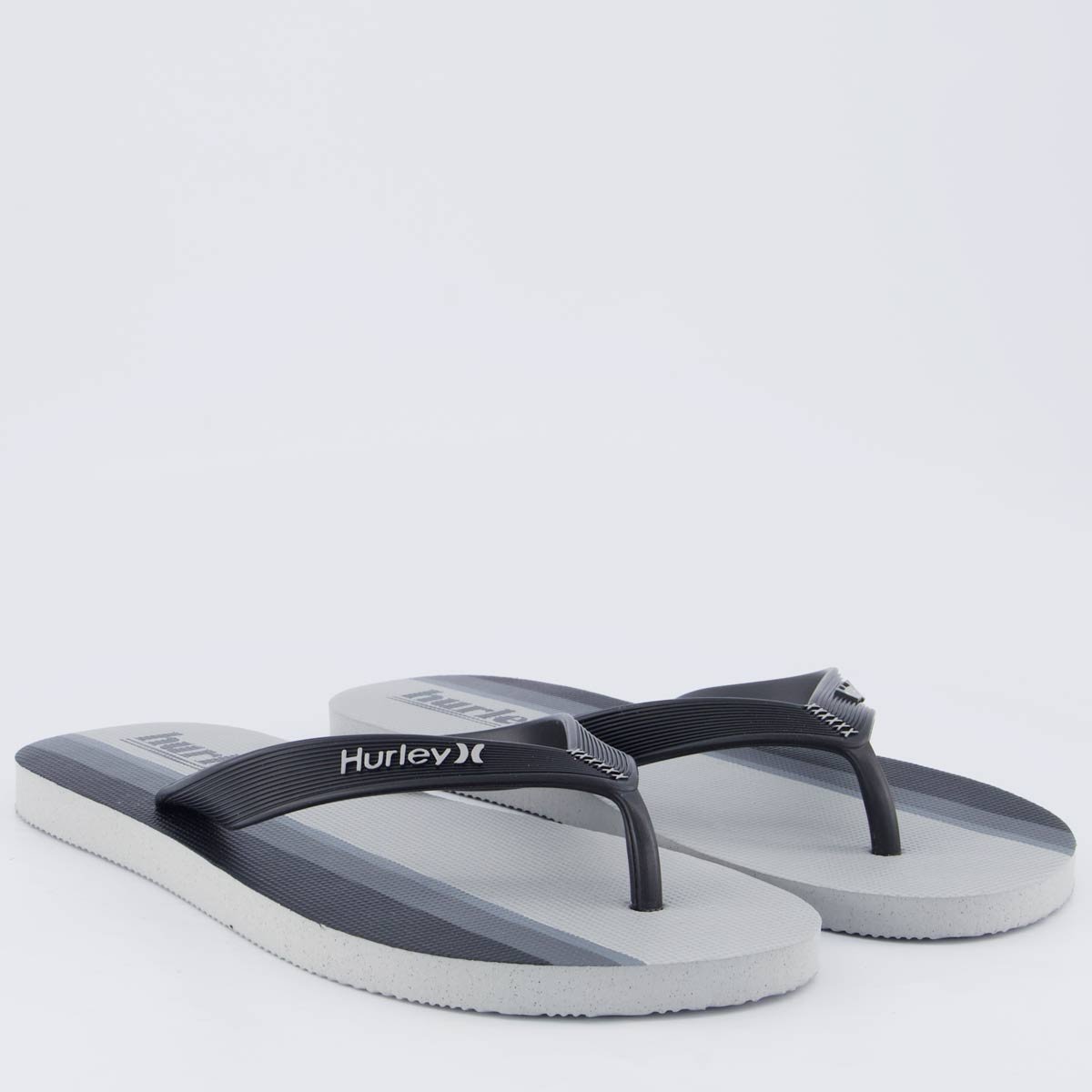 Chinelo Hurley Puff I Cinza Preto 3