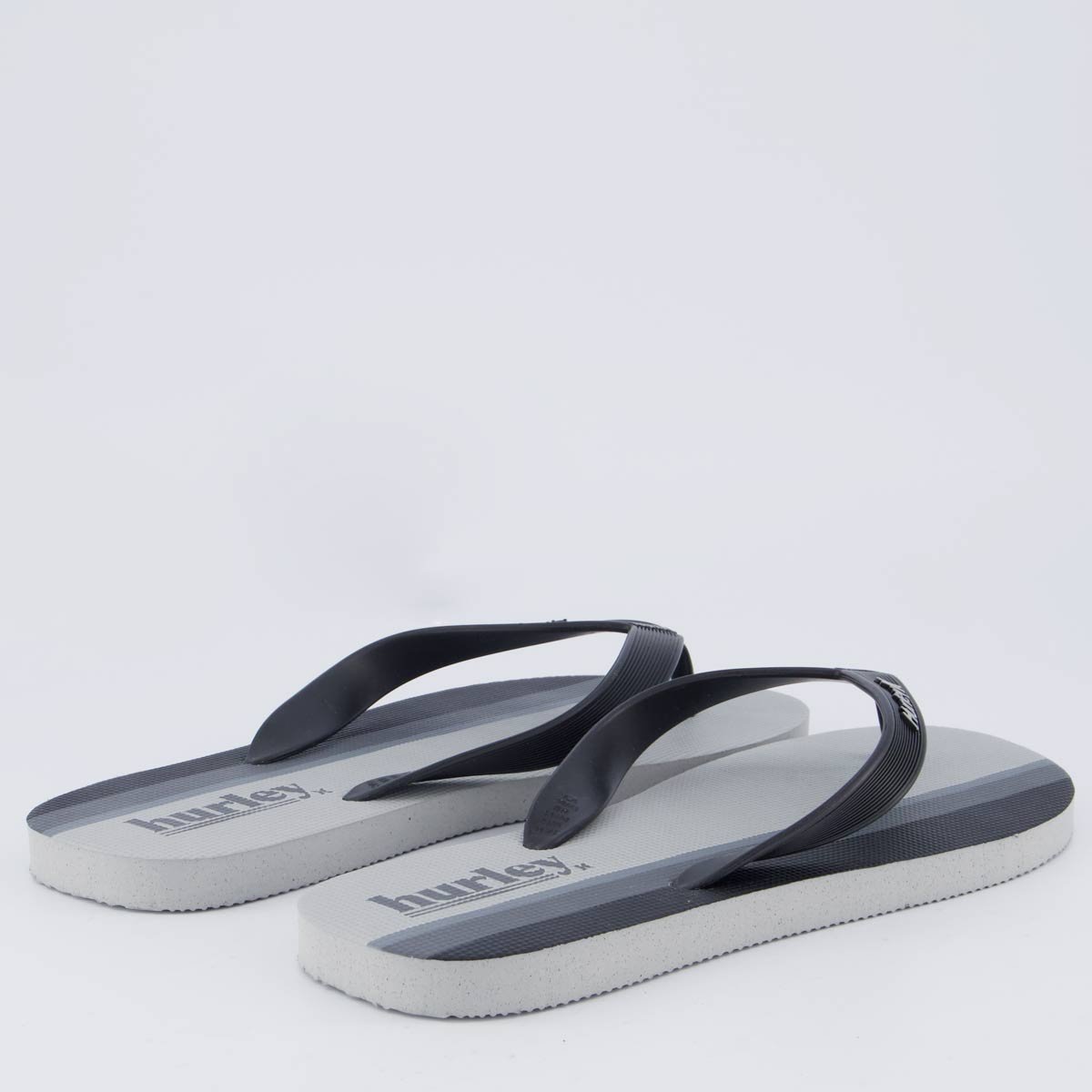 Chinelo Hurley Puff I Cinza Preto 4