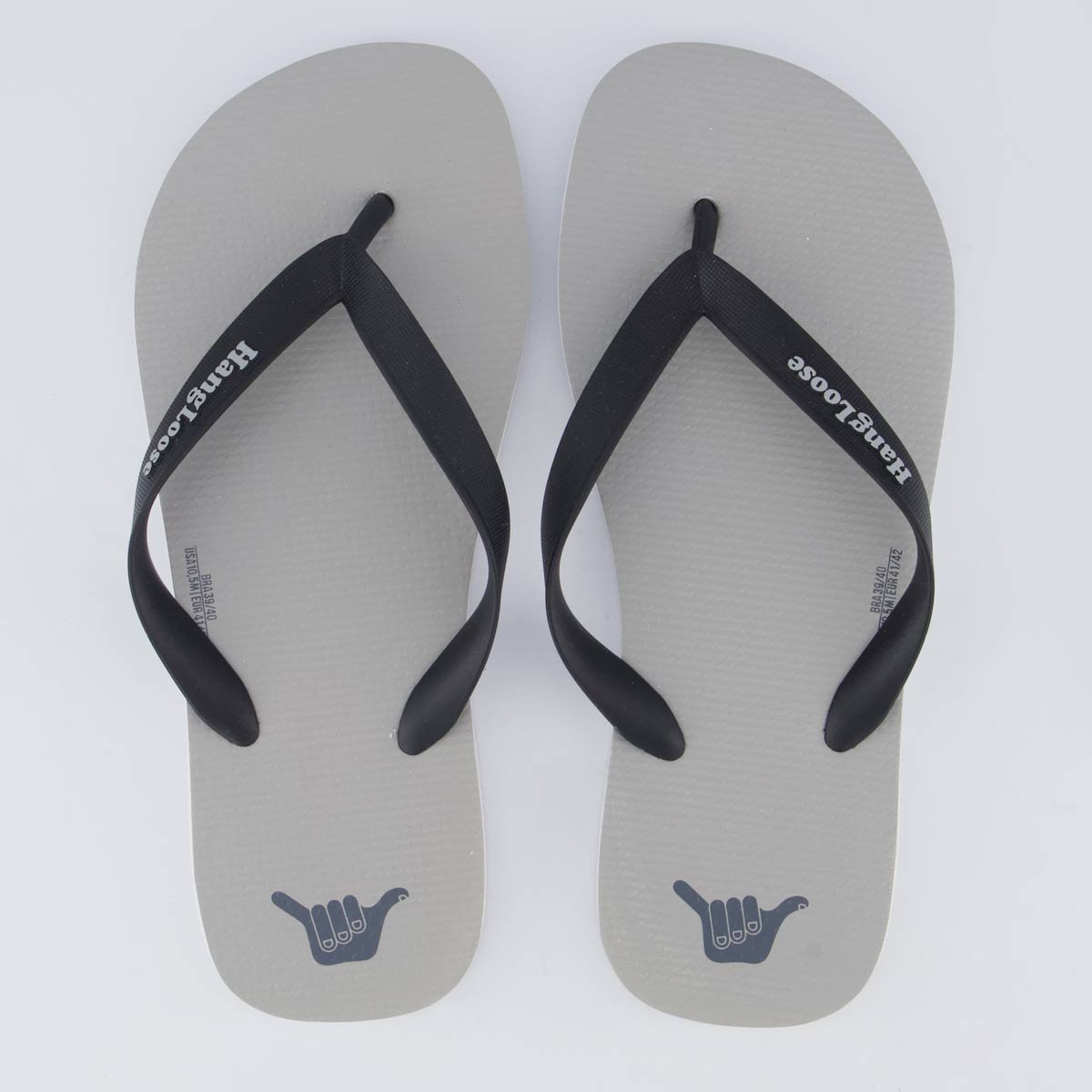 Chinelo Hang Loose Cinza e Branco