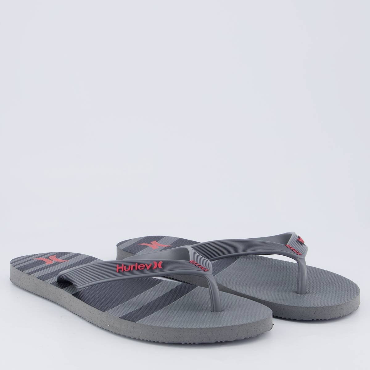 Chinelo Hurley Stripes I Cinza Escuro Cinza 3