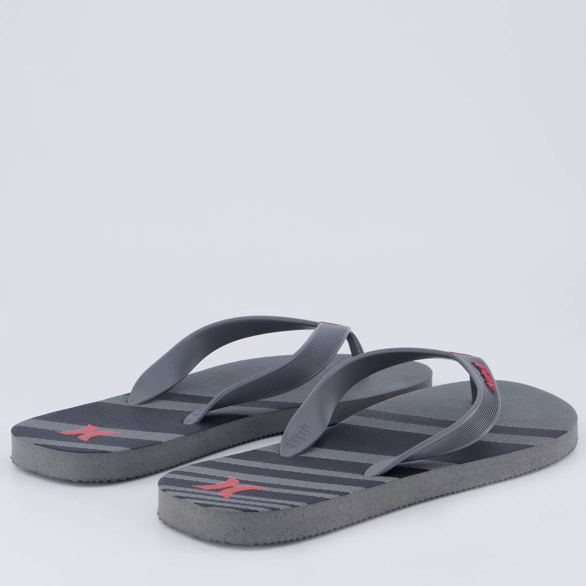 Chinelo Hurley Stripes I Cinza Escuro Cinza 4