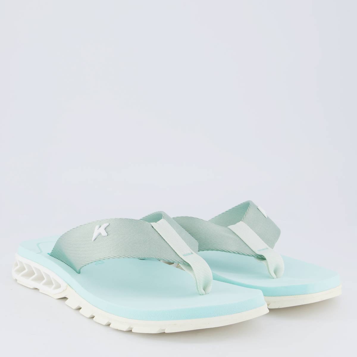 Chinelo Kenner Rakka Azul Claro e Branco Verde 3