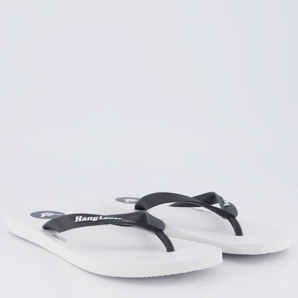 Chinelo Hang Loose Branco Preto 3