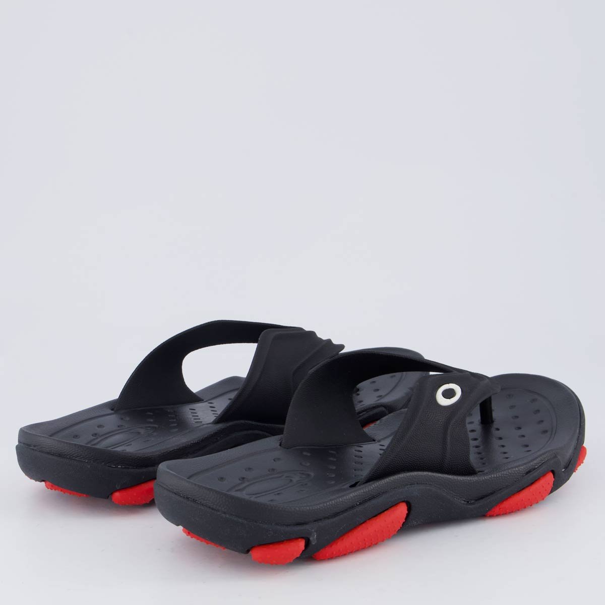 Chinelo Oakley Titan Preto e Vermelho Preto 4