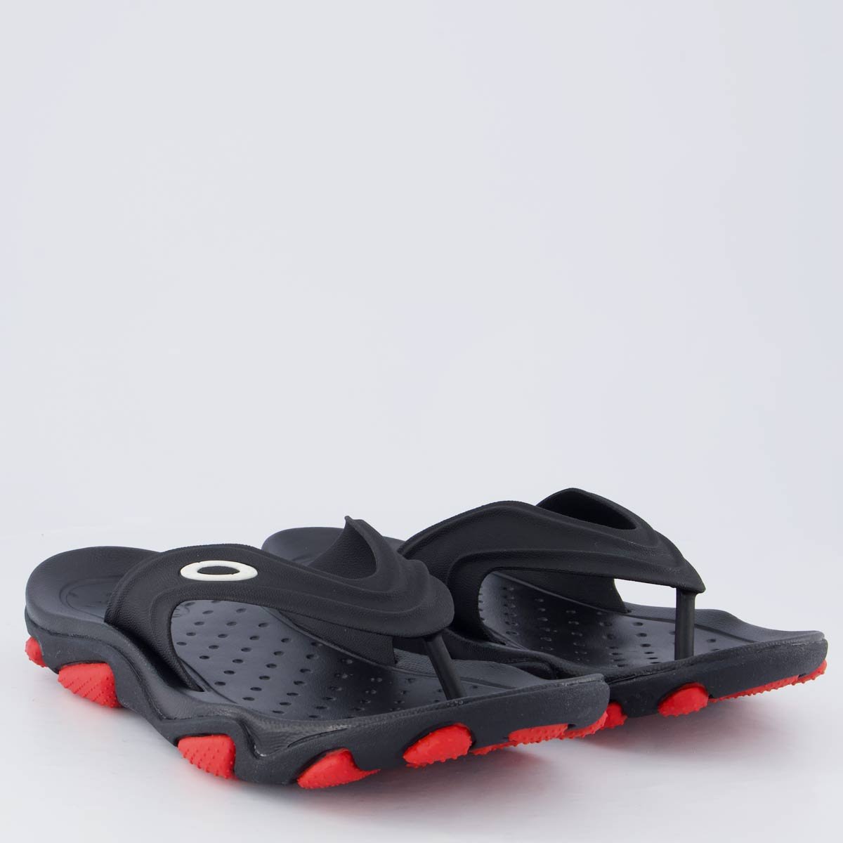 Chinelo Oakley Titan Preto e Vermelho Preto 3