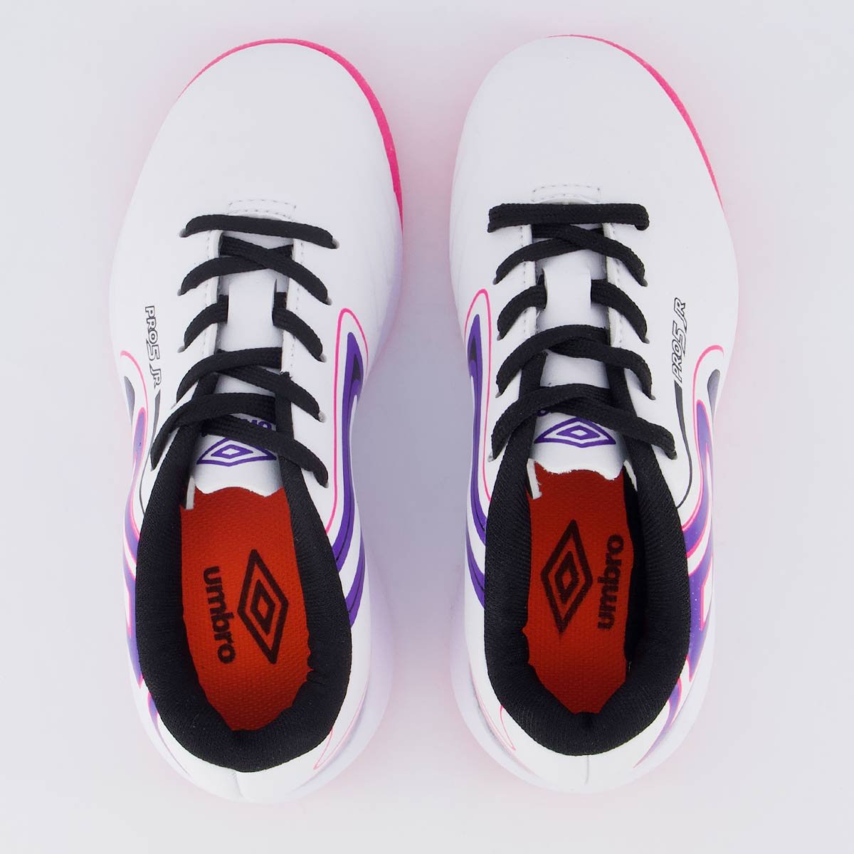 Chuteira Umbro Pro 5 Futsal Juvenil Branca Branco 4