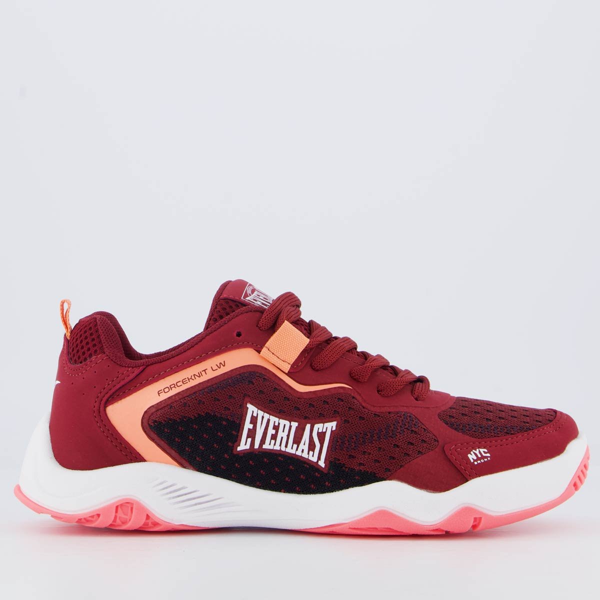 Tênis Everlast Forceknit Low Feminino Bordô Vermelho 1