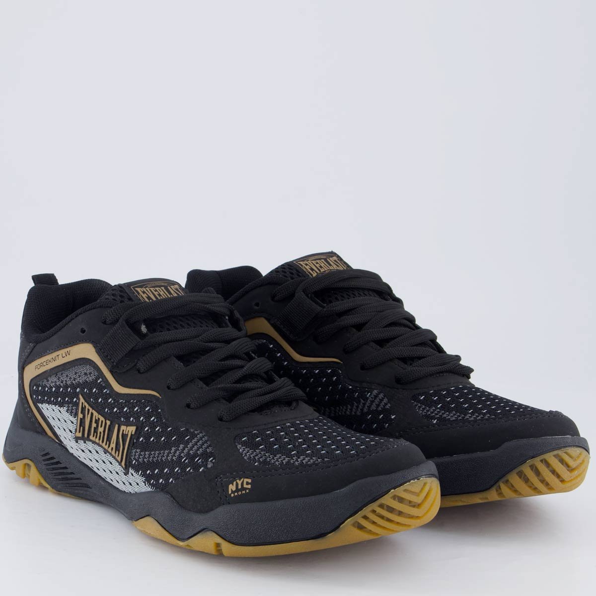 Tênis Everlast Forceknit Low Preto e Dourado Preto 2