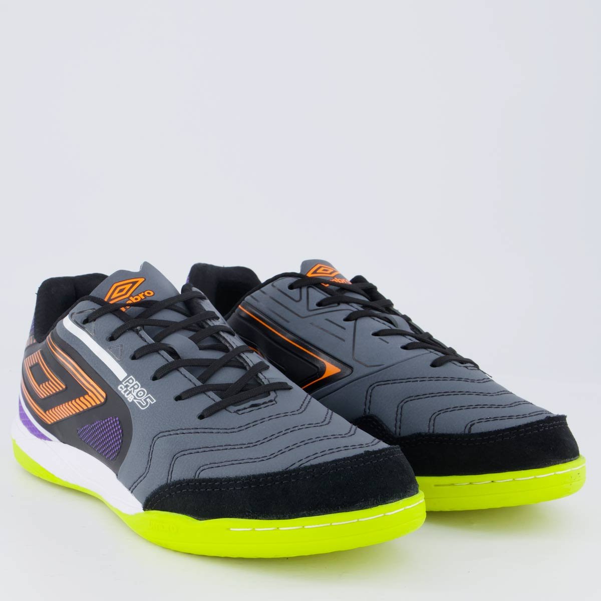 Chuteira Umbro Pro 5 Bump Club Futsal Cinza Cinza 2