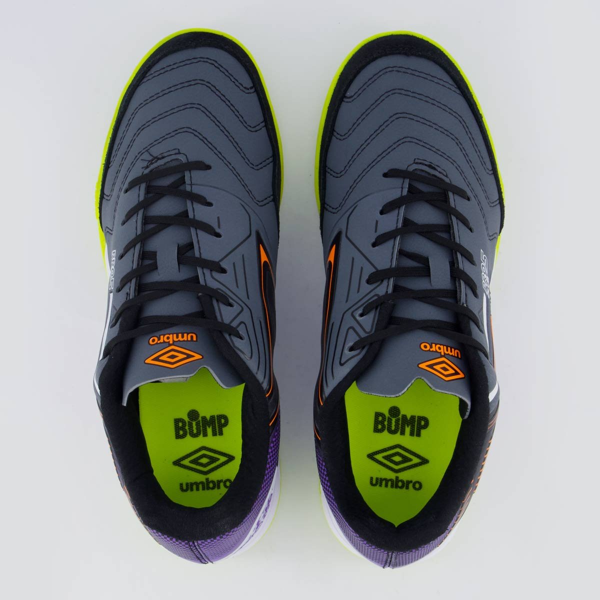 Chuteira Umbro Pro 5 Bump Club Futsal Cinza Cinza 4