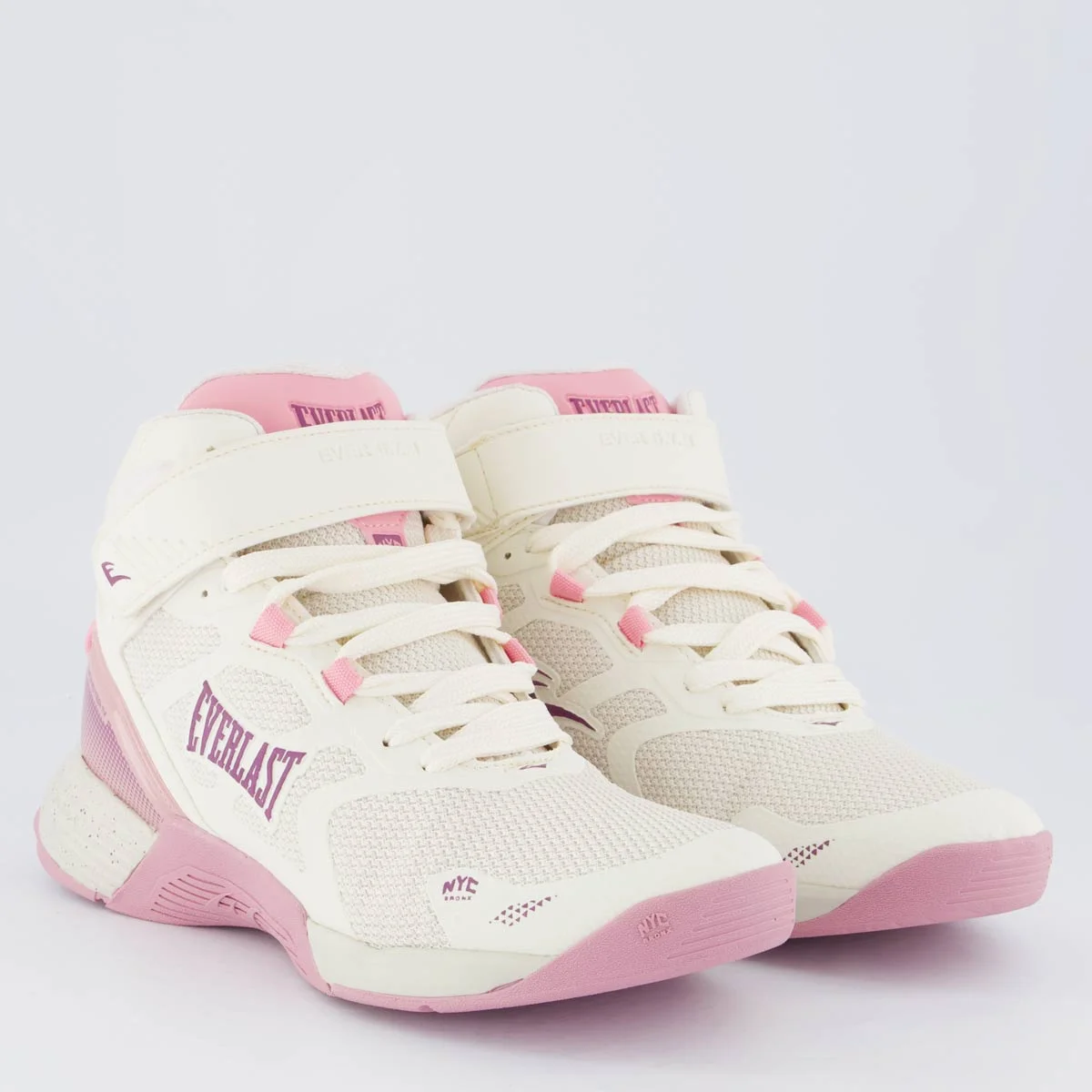 Tênis Everlast Monster 4 Feminino Off White e Rosa Bege 2
