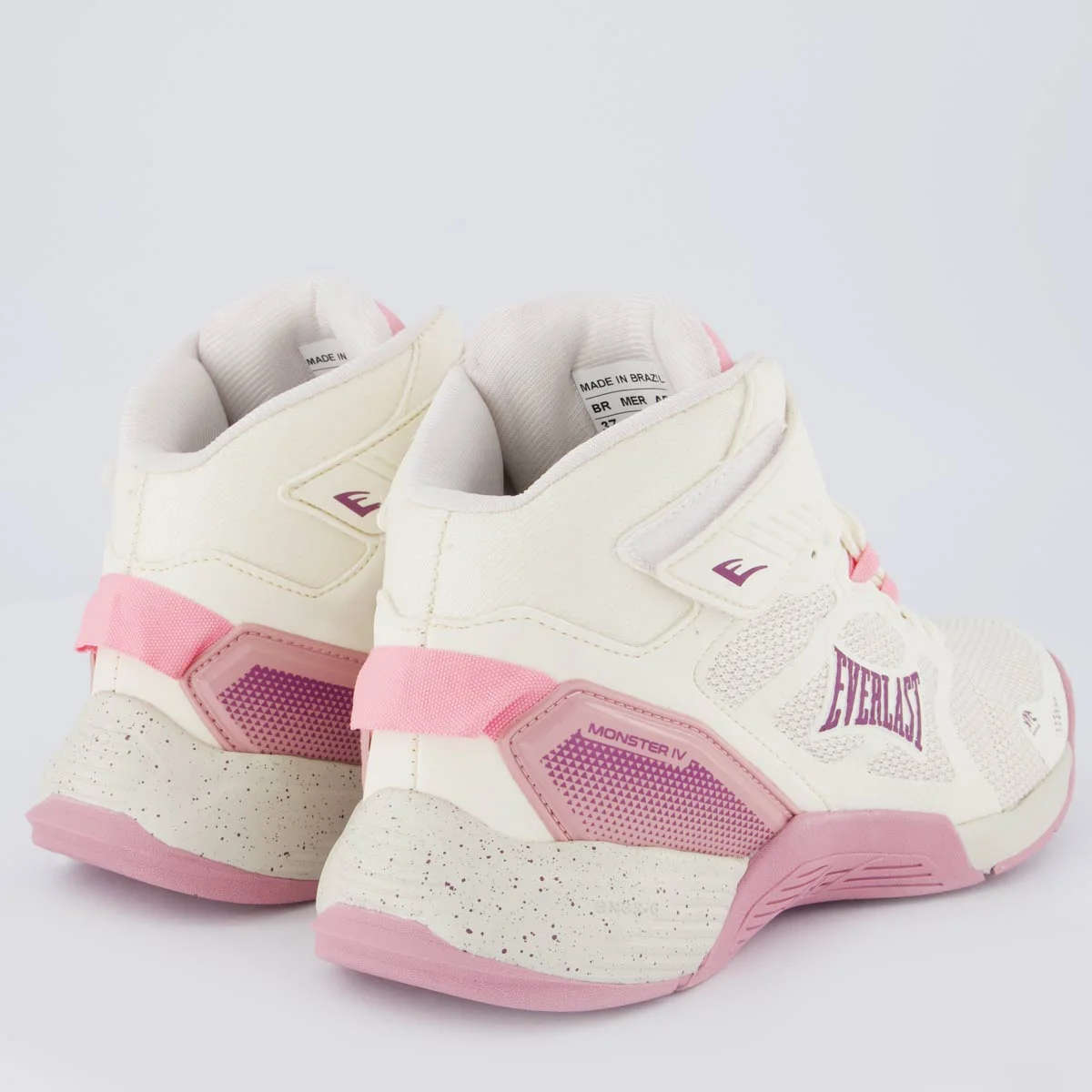 Tênis Everlast Monster 4 Feminino Off White e Rosa Bege 3