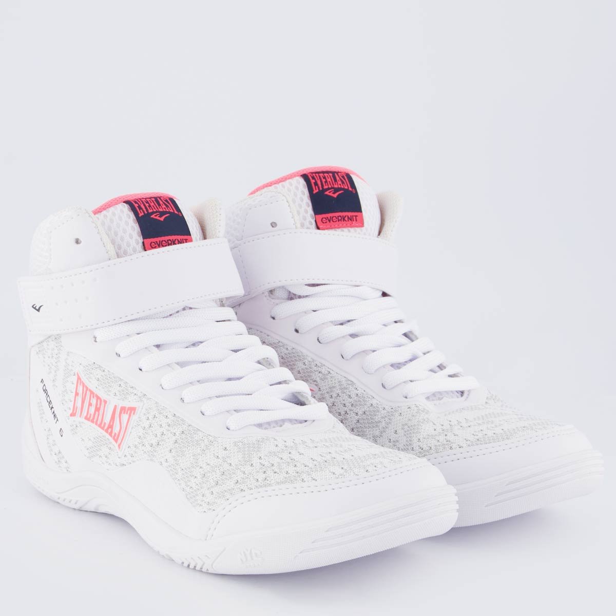 Tênis Everlast Forceknit 6 Feminino Branco e Rosa Branco 2