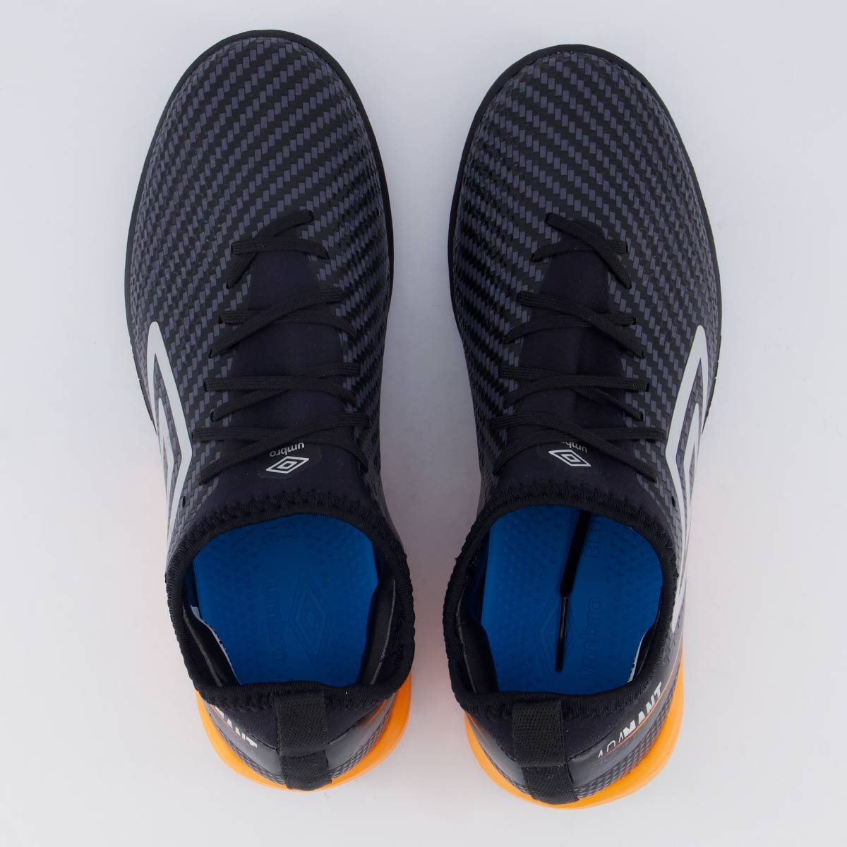 Chuteira Umbro Adamant Top Speed Club Society Preta e Laranja Preto 4