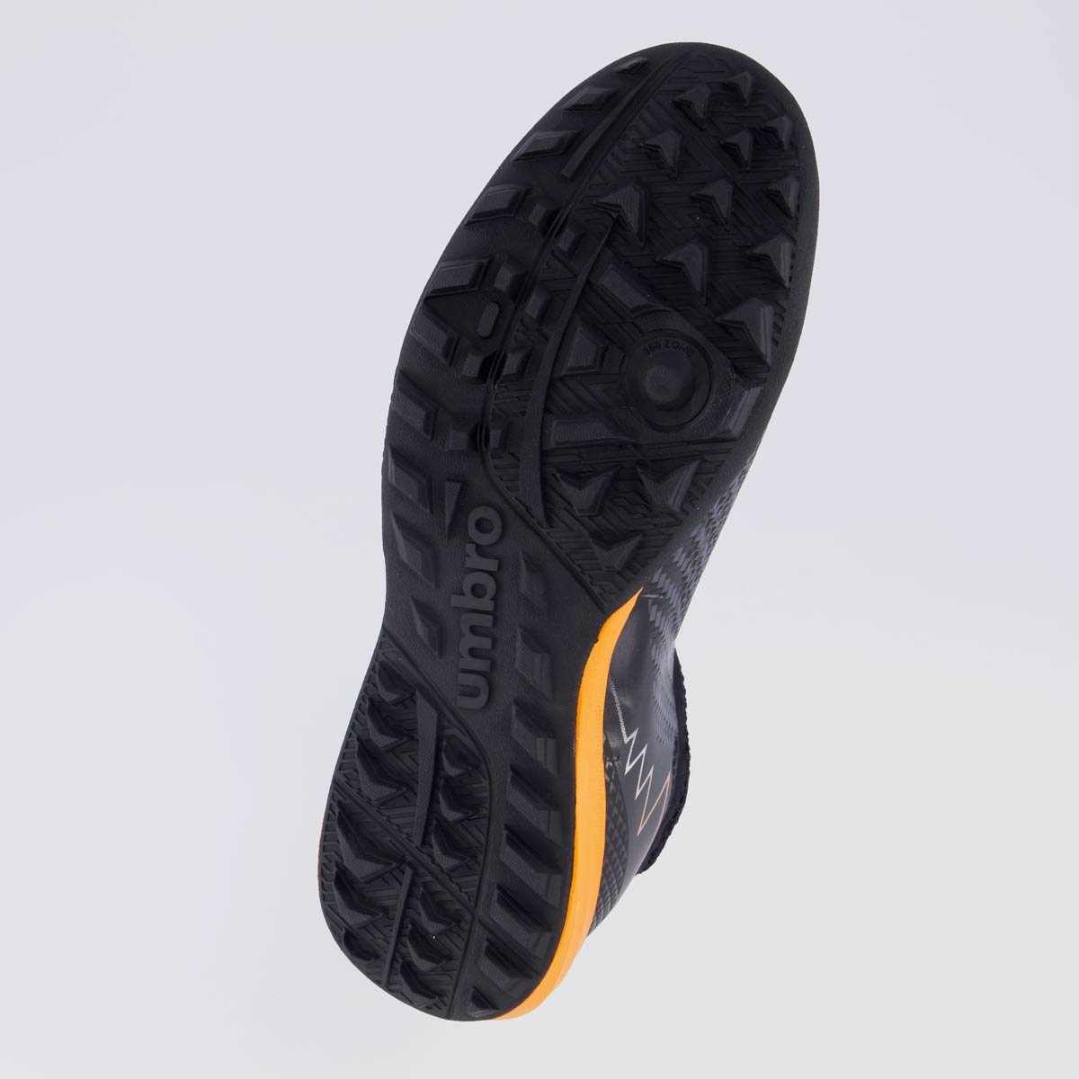 Chuteira Umbro Adamant Top Speed Club Society Preta e Laranja Preto 5