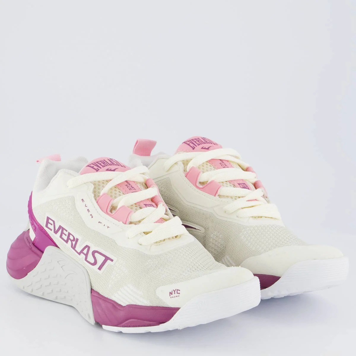 Tênis Everlast Climber Ultra Feminino Bege e Roxo Bege 2