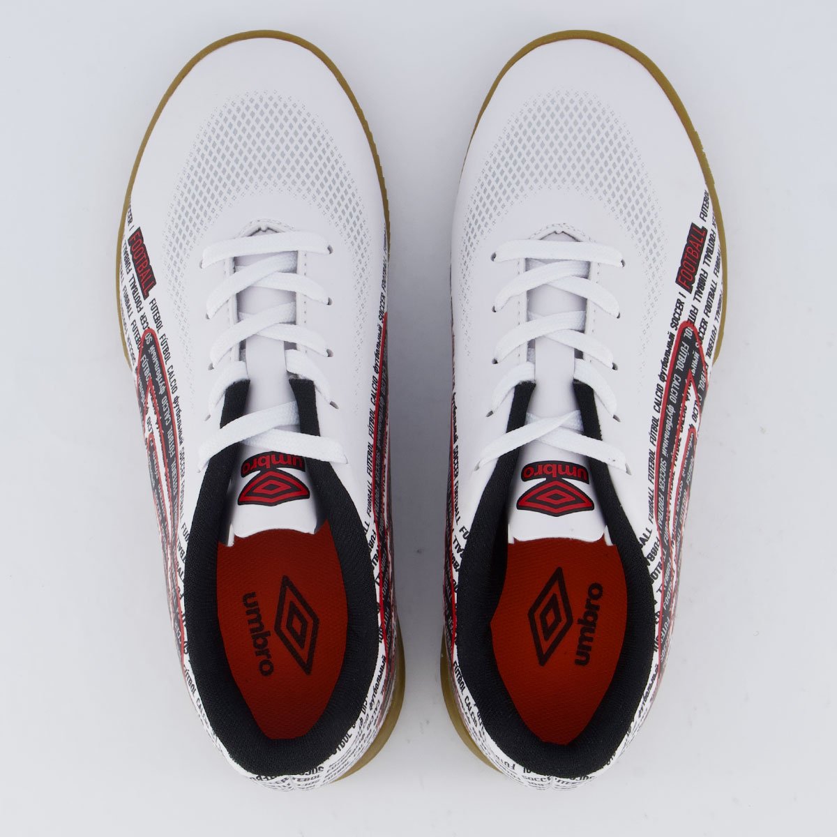Chuteira Umbro Football Futsal Juvenil Branca Branco 4