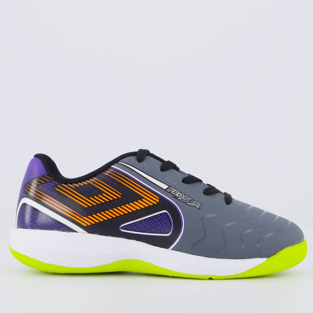 Chuteira Indoor Infantil Penalty Rx Lock Elástico Kids Roxa Multicores