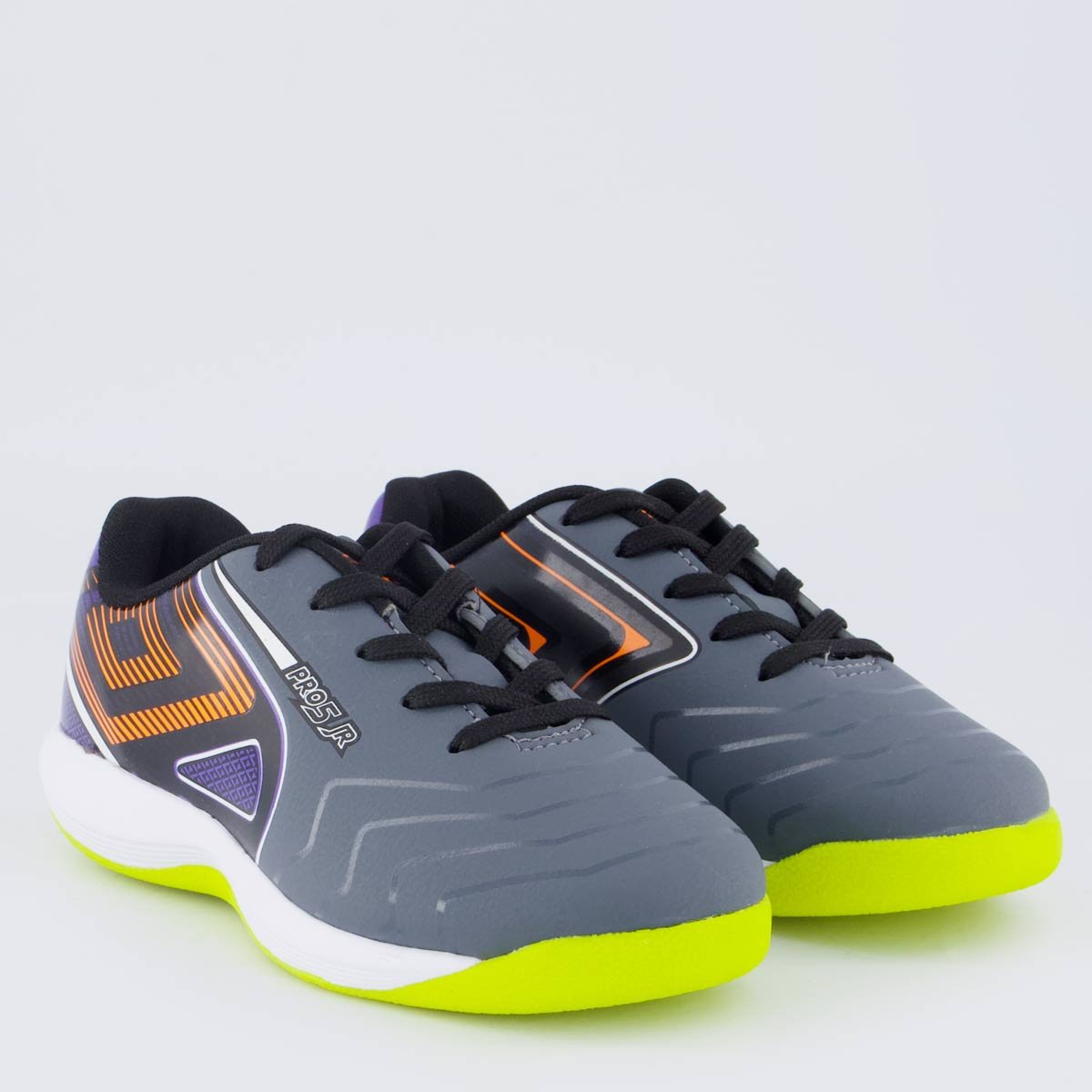 Chuteira Umbro Pro 5 Futsal Juvenil Cinza Escuro Cinza 2