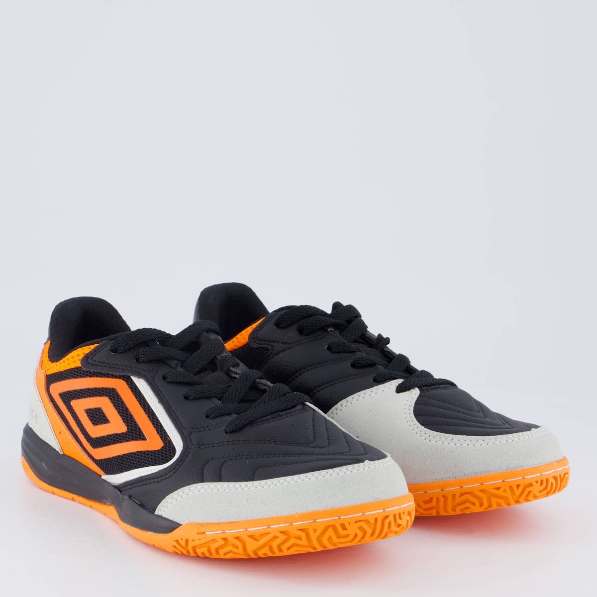 Chuteira Umbro Pro Challenge Uptake Futsal Preta e Laranja Preto/Laranja 2