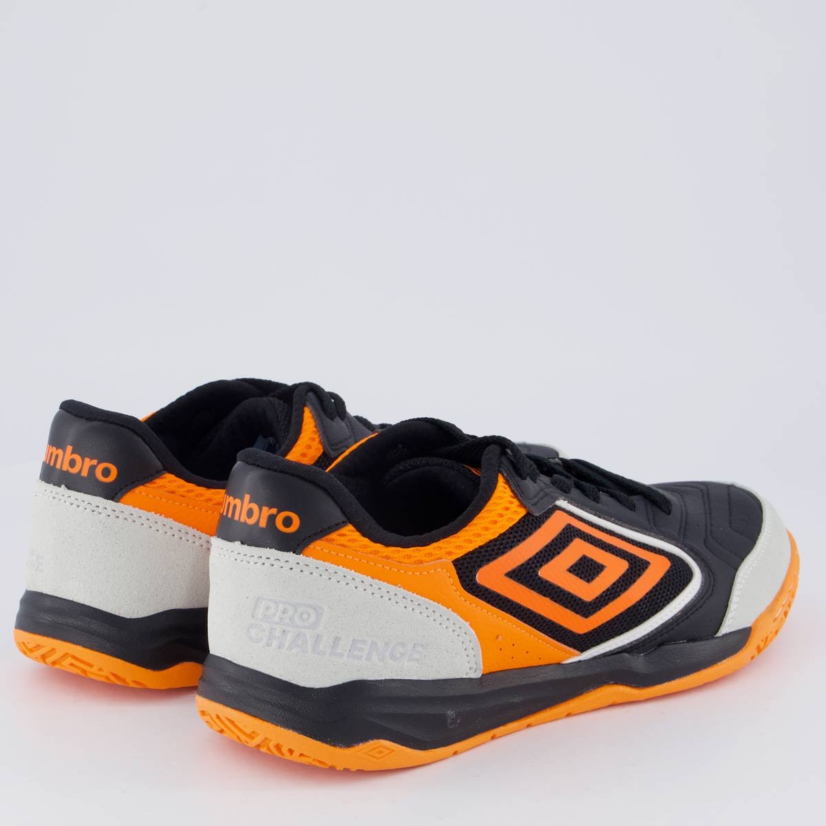 Chuteira Umbro Pro Challenge Uptake Futsal Preta e Laranja Preto/Laranja 3