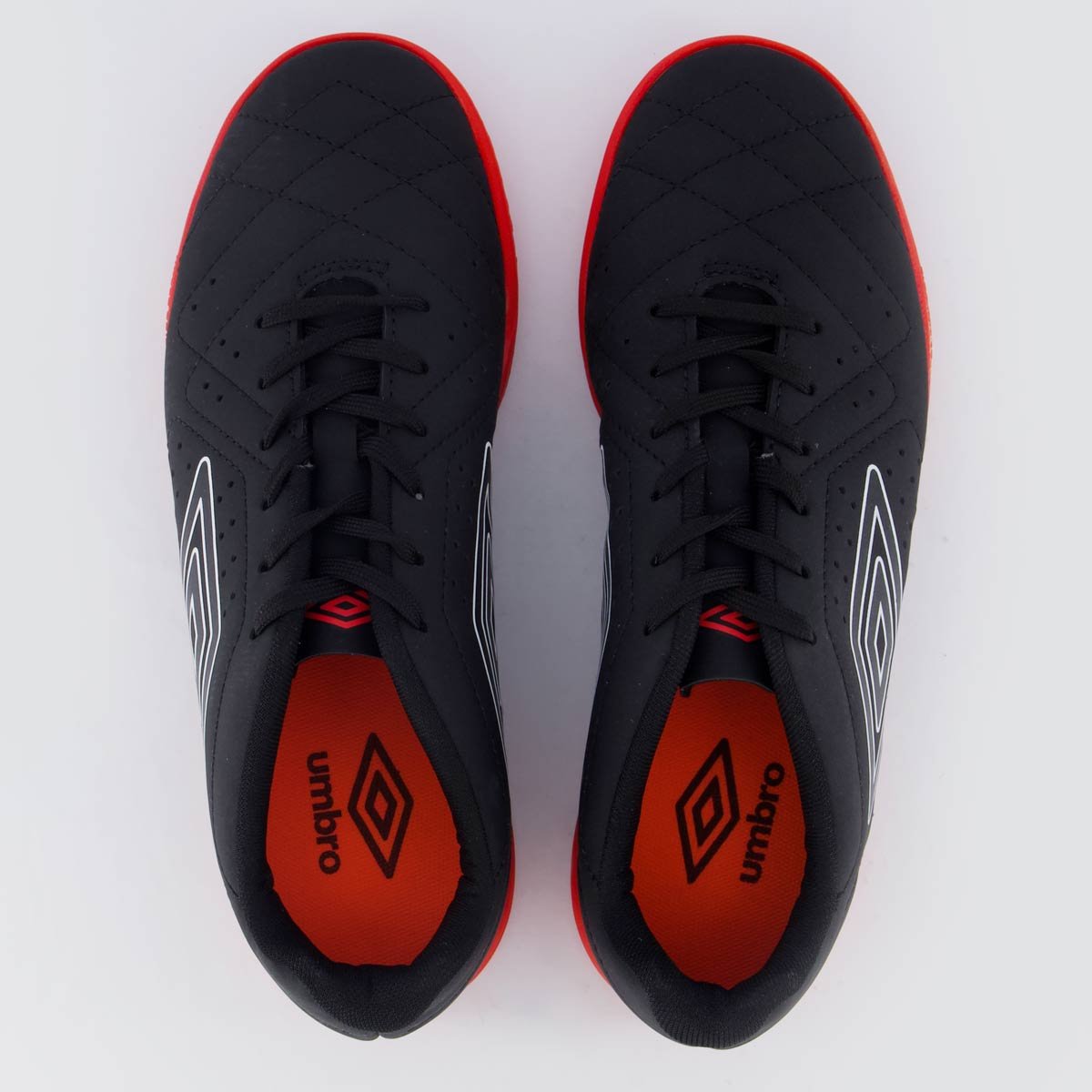 Chuteira Umbro Neo Striker Futsal I Preta e Vermelha Preto 4
