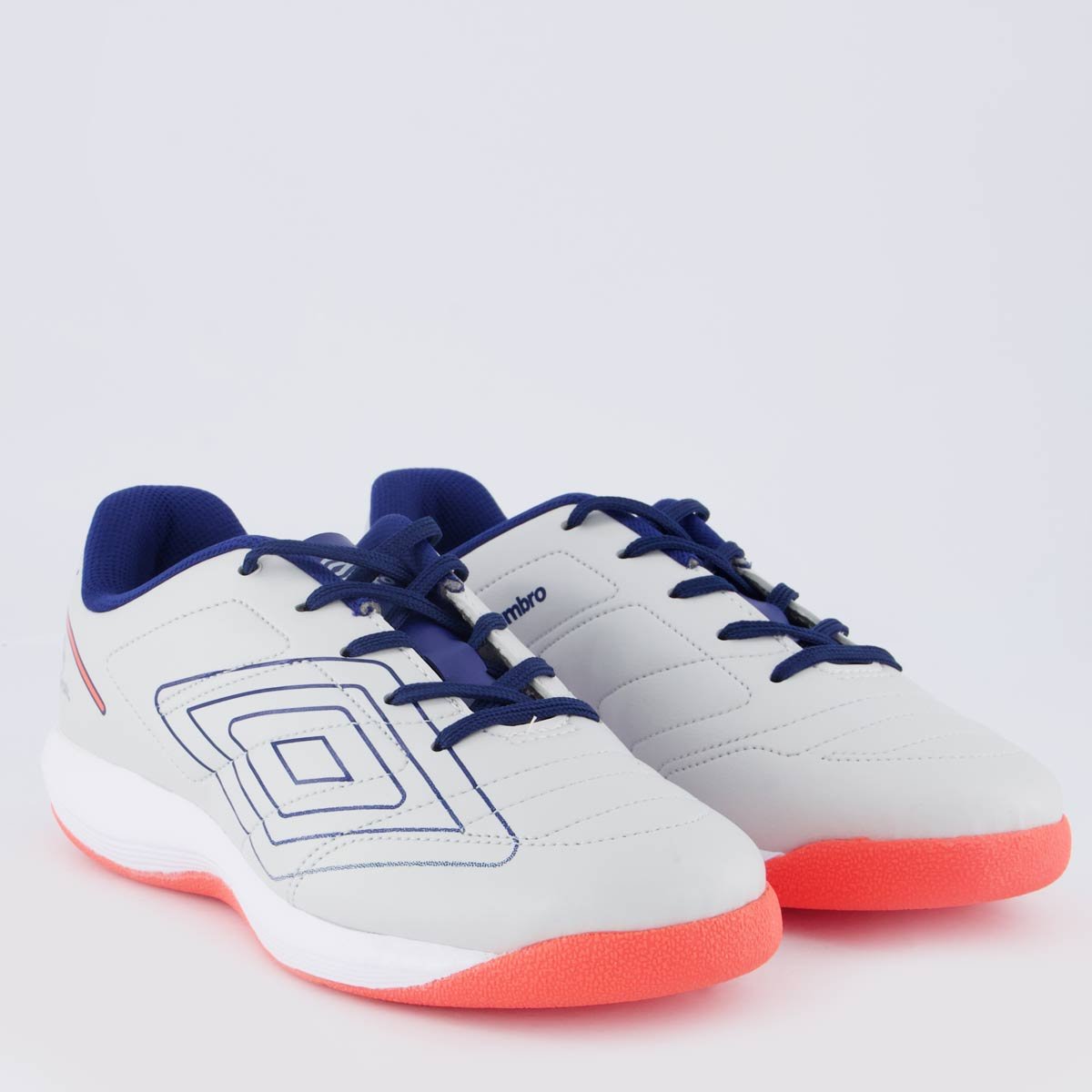 Chuteira Umbro BR Futsal Juvenil Cinza Branco 2