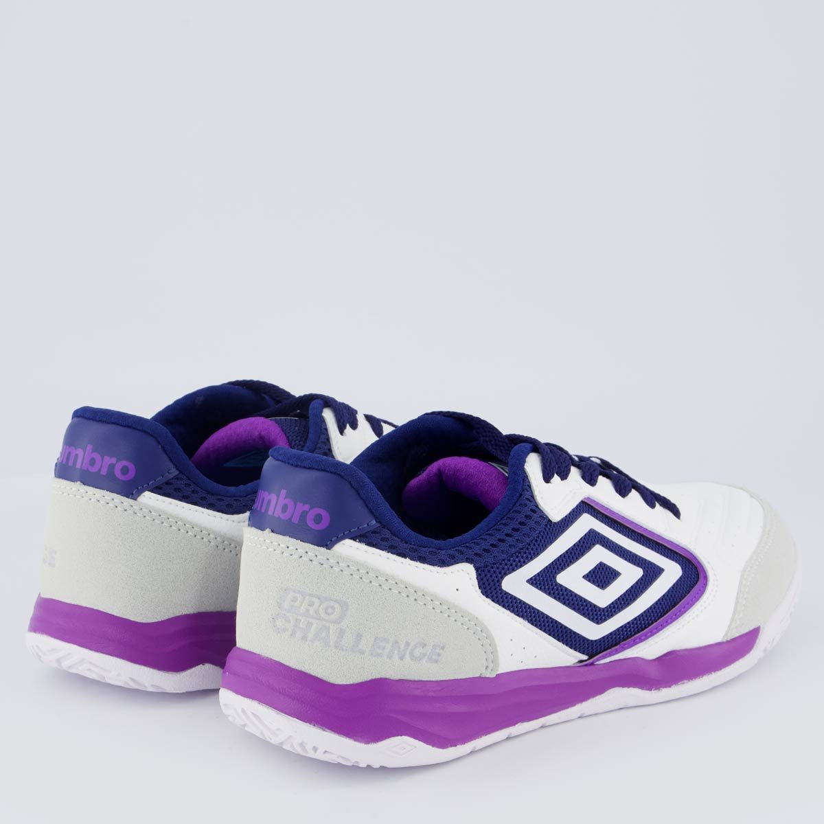 Chuteira Umbro Pro Challenge Uptake Futsal Branca Marinho Branco/Azul Marinho 3