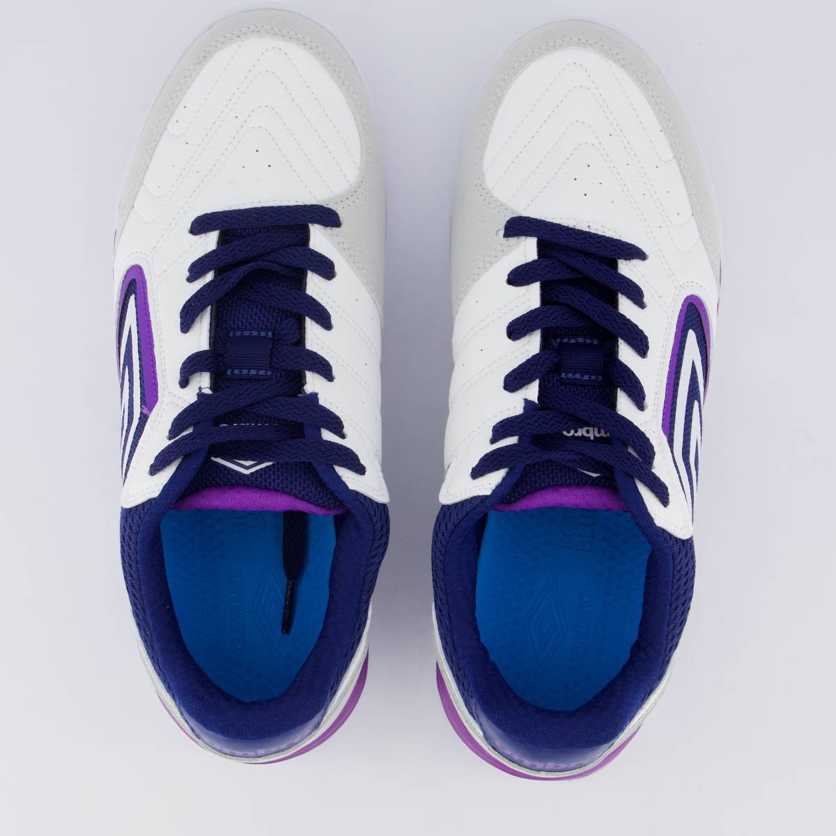 Chuteira Umbro Pro Challenge Uptake Futsal Branca Marinho Branco/Azul Marinho 4