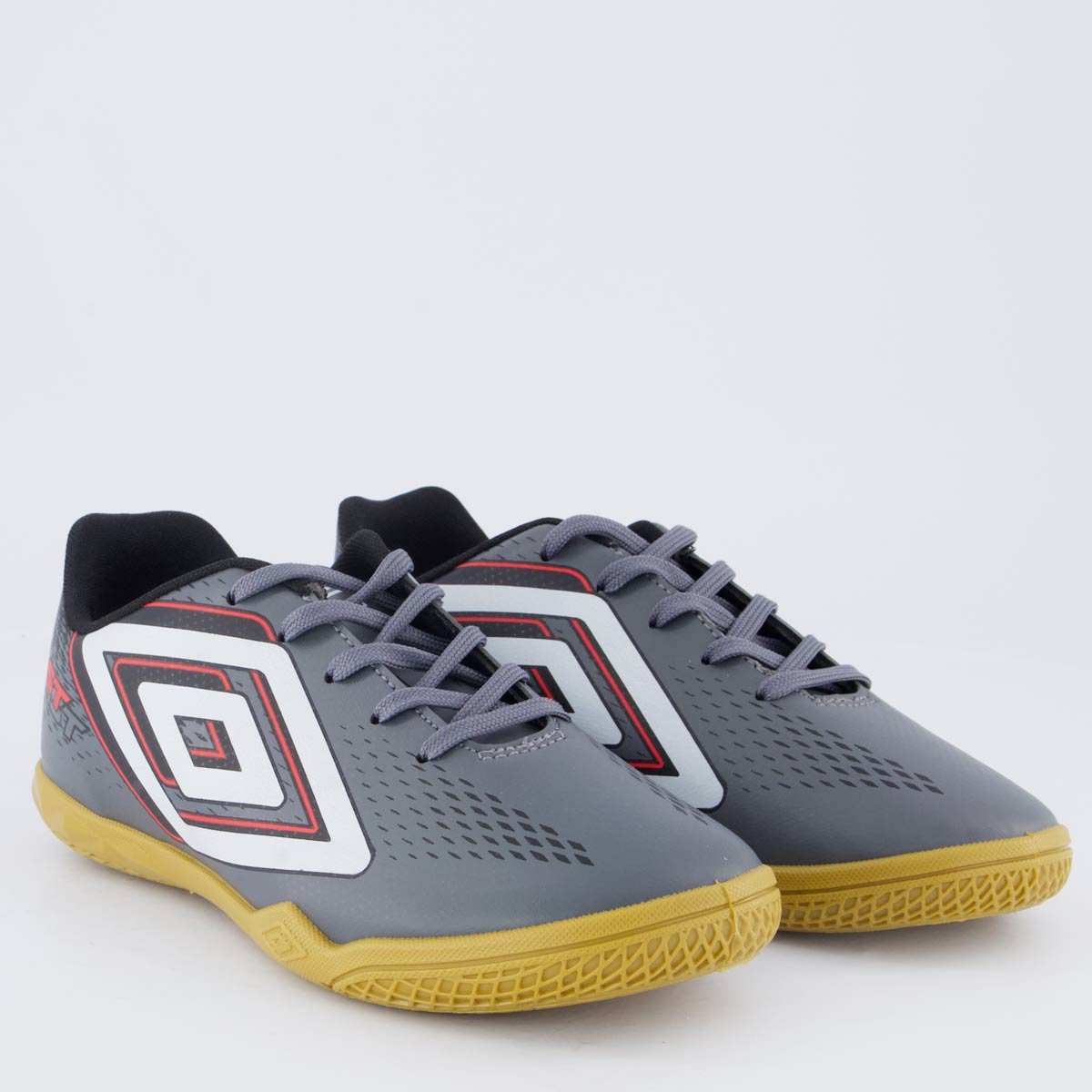 Chuteira Umbro Fast II Futsal Juvenil Cinza Cinza 2