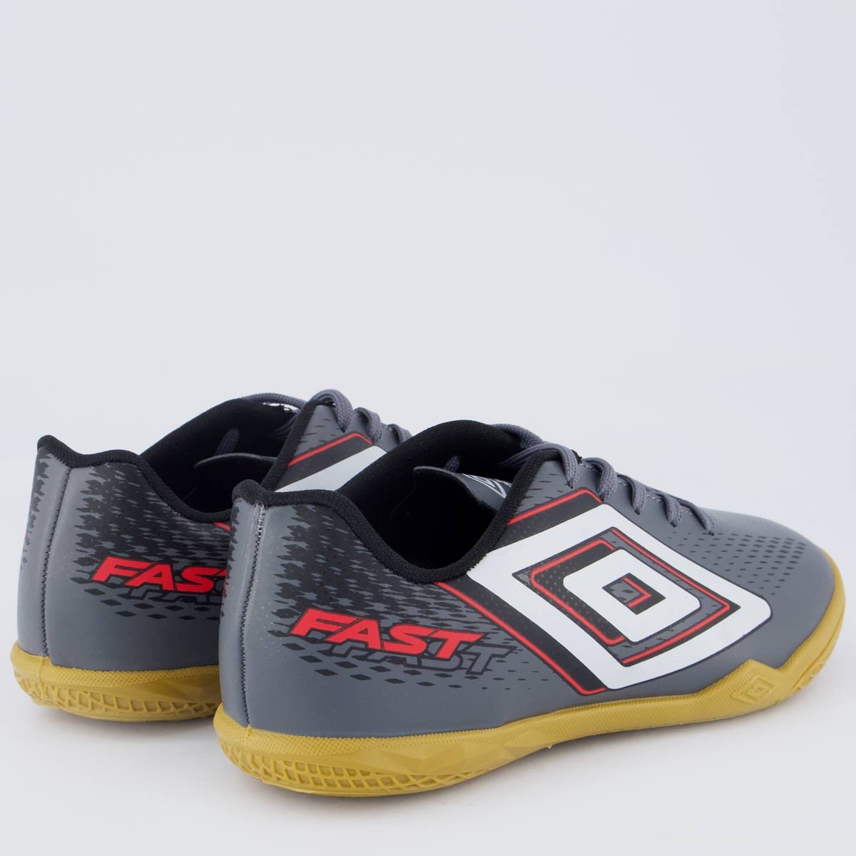 Chuteira Umbro Fast II Futsal Juvenil Cinza Cinza 3