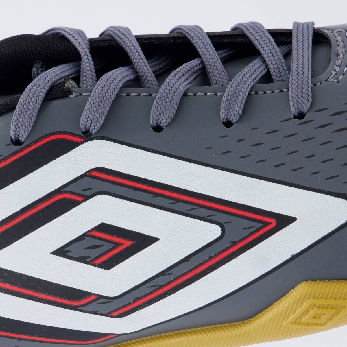 Chuteira Umbro Fast II Futsal Juvenil Cinza Cinza 7