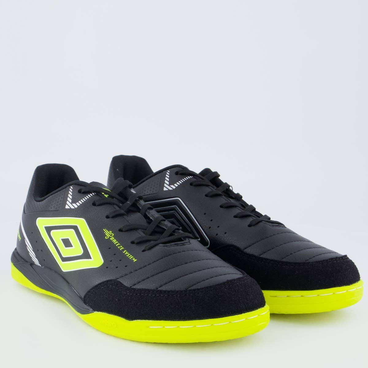 Chuteira Umbro Neo-Comfort Futsal Preta Preto/Verde 2