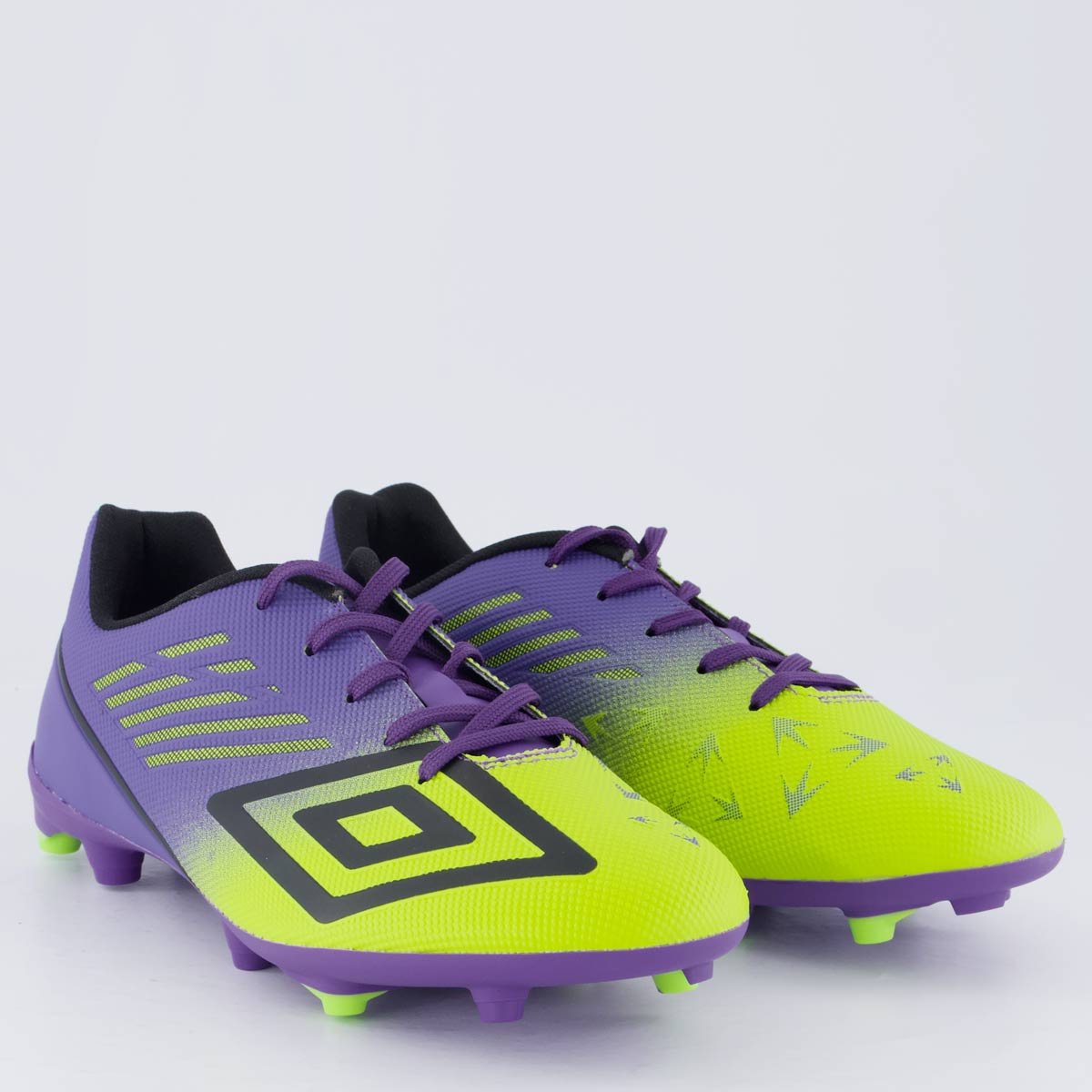 Chuteira Umbro Velocita Décimo Club Campo Roxa e Verde Roxo/Verde 2