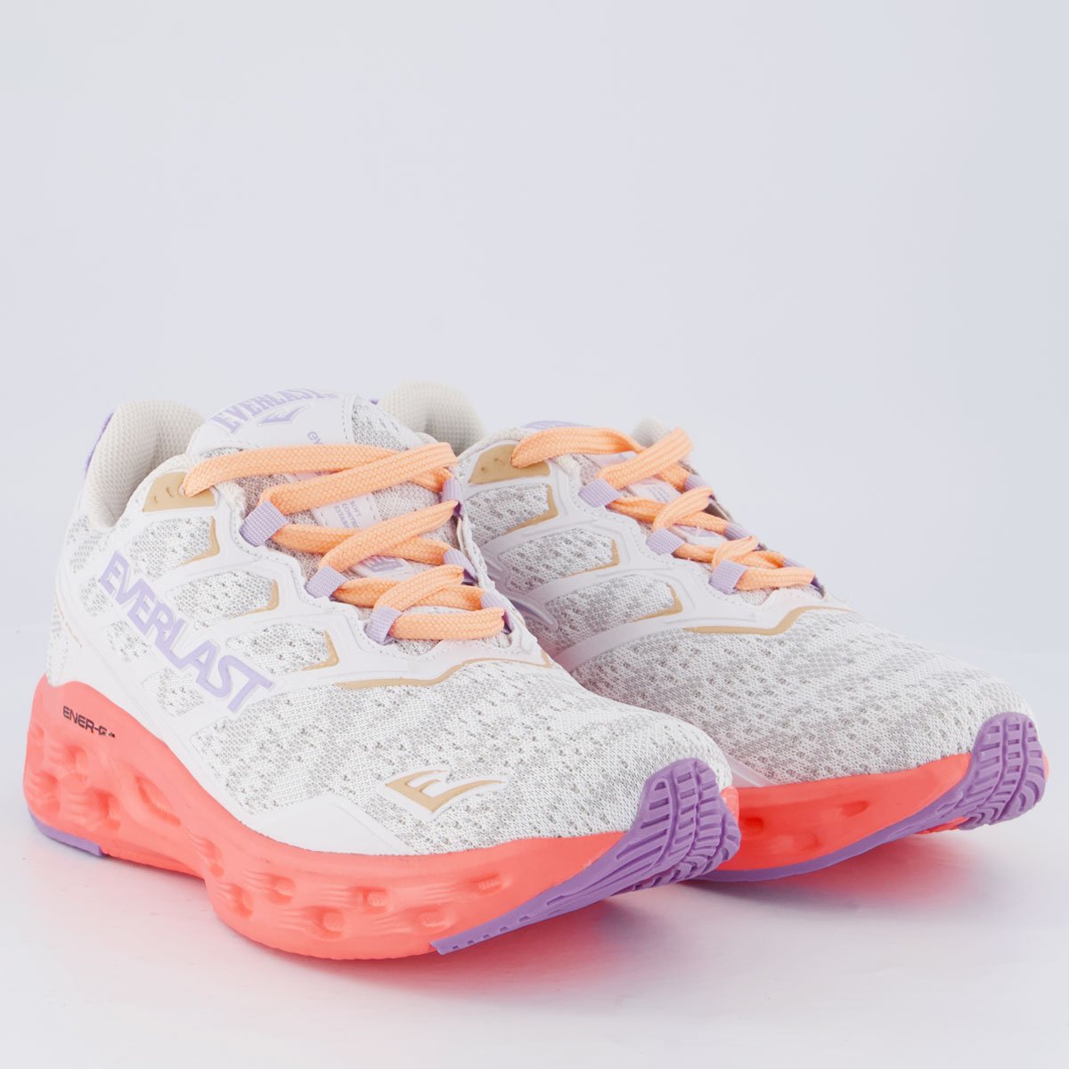 Tênis Everlast Climber Run Feminino Branco e Rosa Branco 2