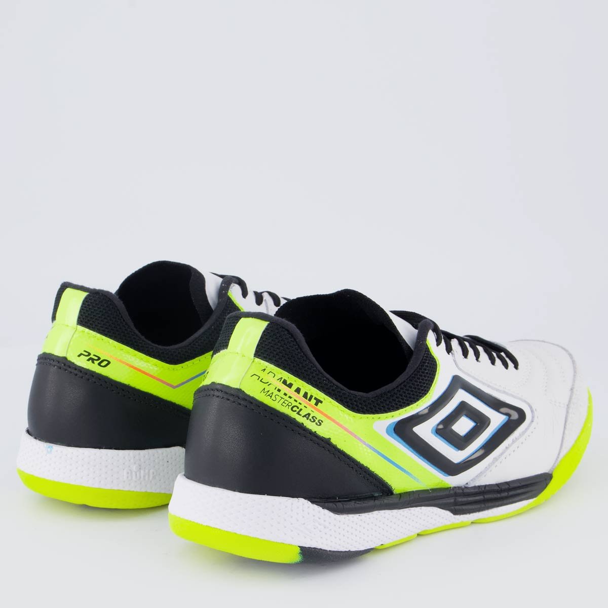 Chuteira Umbro Adamant Master Class Pro Bump Futsal Branca Branco/Verde 3