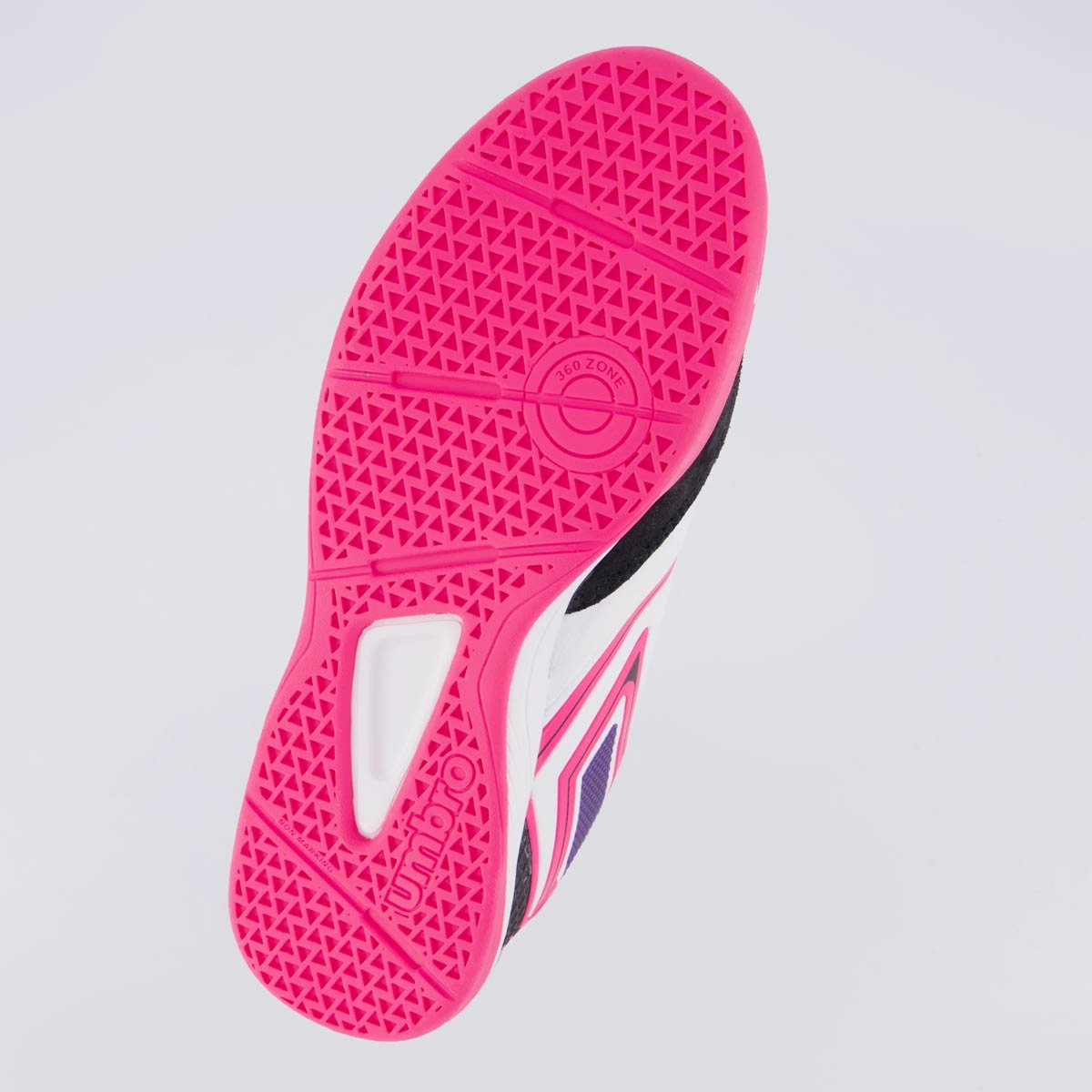 Chuteira Umbro Pro 5 Bump Club II Futsal Branca e Roxa Branco 5