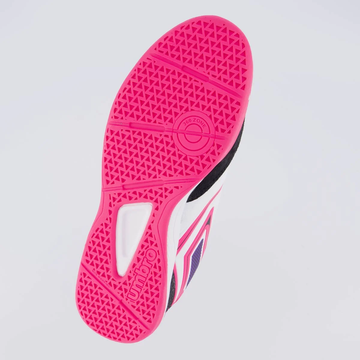 Chuteira Umbro Pro 5 Bump Club II Futsal Branca e Roxa Branco 5