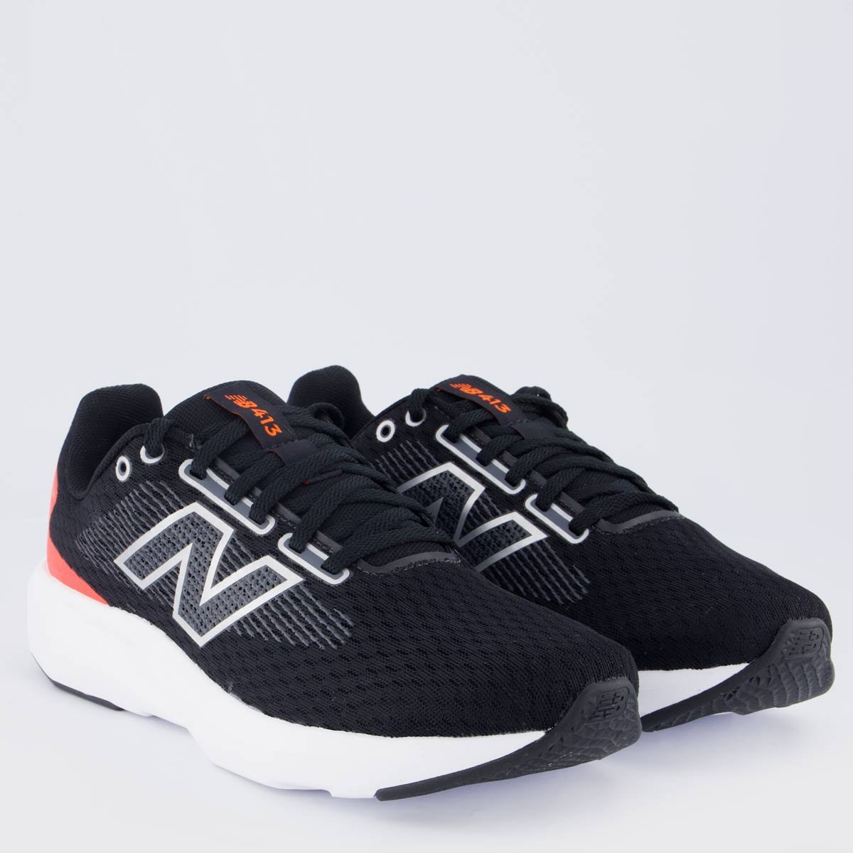 Tênis New Balance 413 V3 Preto e Coral Preto 2